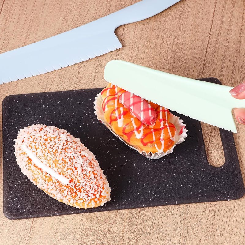 幼儿园儿童塑料刀蛋糕刀早教塑料切菜刀切水果刀儿童辅食刀具套装|undefined