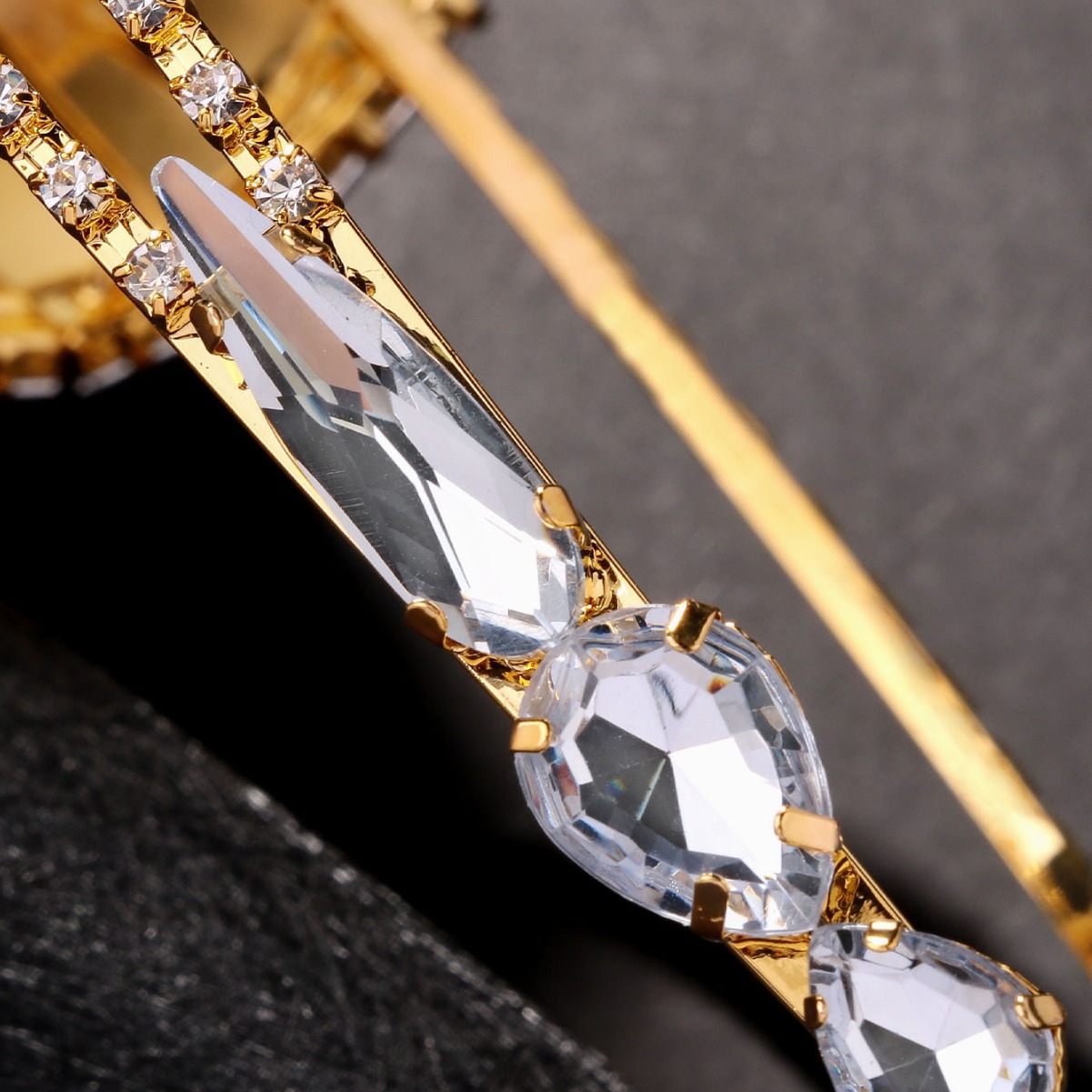 new feather crystal crown fashion high end niche personality trend electroplated rhinestone headdress_voghion.com