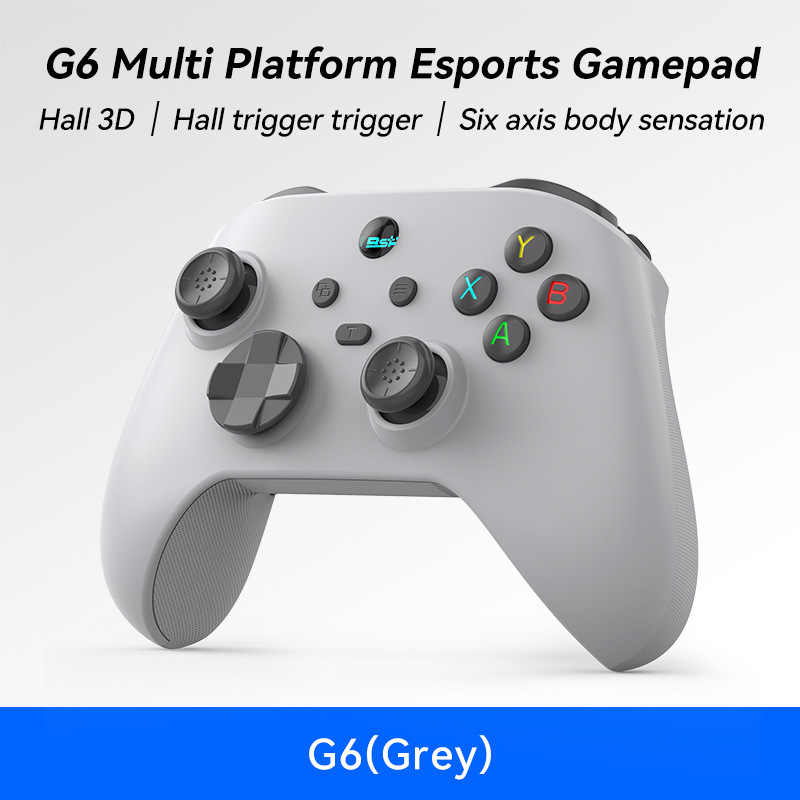 El nuevo controlador de juego inalámbrico G6 doble Hall vibración somatosensorial cabello continuo Switch Android IOS/PC controlador Bluetooth