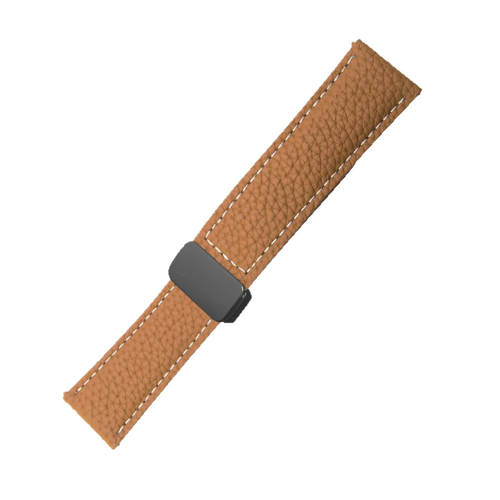 Подходит для плоской головы Samsung Xiaomi watchS4/S3 Huawei GT лаймский узор черный складной магнитный пряжка кожаный ремешок