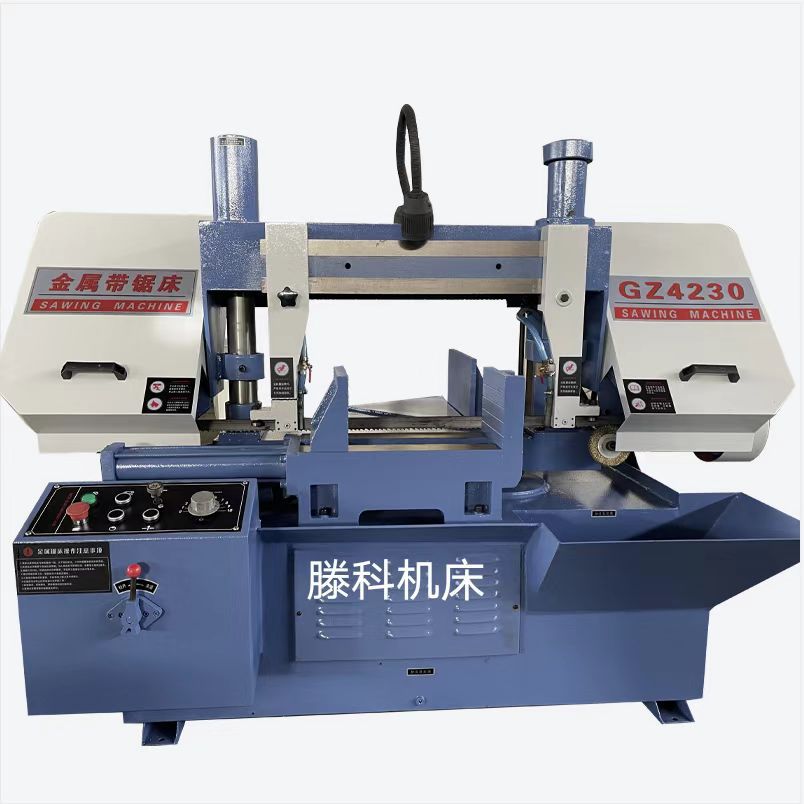 滕科机床GB4220小型卧式金属带锯床双立柱液压夹紧