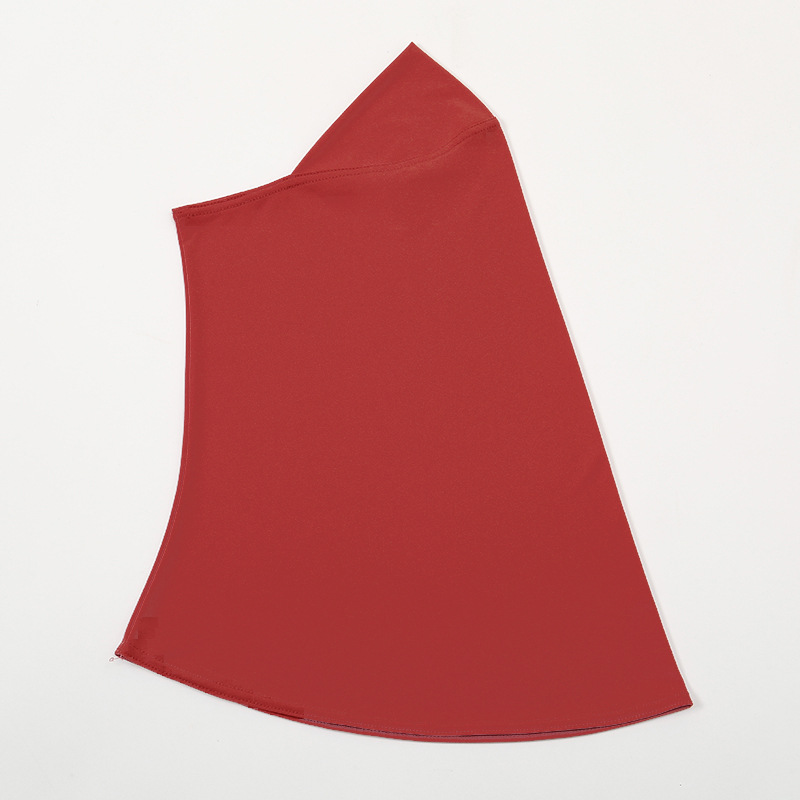 Cross-border new style convenient headscarf long neck solid color base cap small hat foreign trade single color crystal linen base hat for women