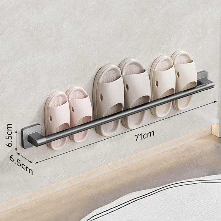 Cuarto de baño Zapatilla de baño Baño puerta del inodoro sin perforar zapatos montados en la pared drenaje de almacenamiento de rack artefacto