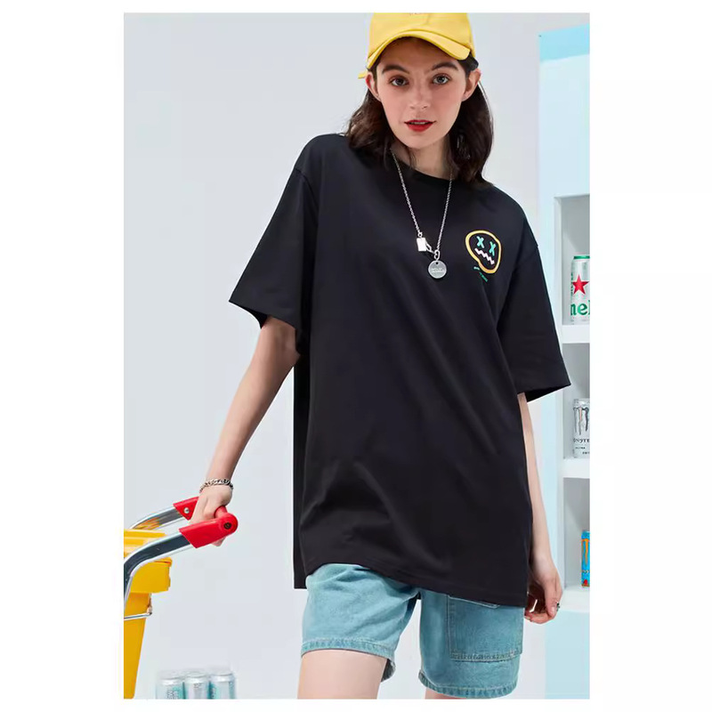 Xiaomu Mo Printed Short-Sleeved Cotton T-Shirt Men's Trendyy Brand Trendyy Basic Back Coordinate High Street Half-Sleeved Loose Round Neck Xiaomu Mo Printed Short-Sleeved Cotton T-Shirt Men's Trendyy Brand Trendyy Basic Back Coordinate High Street Half-Sleeved Loose Round Neck