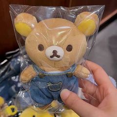 日本のかわいいsan-x熊哥リラックリラックズデニムのストラップ女子の高品質の人形熊