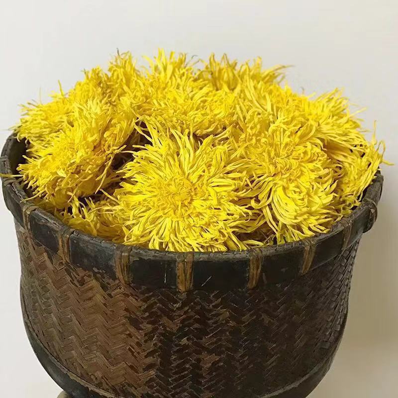 Golden Silk Chrysanthemum Tea Jin Si Huang Ju Large Blooms Loose Herbal Flowers 1000g quality and texture