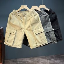 重磅高品质厚斜纹棉工装短裤男士夏季新款多口袋宽松复古五分裤