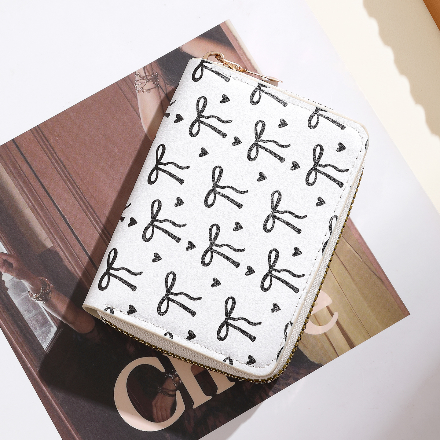 Lindo tarjetero para mujer de gran capacidad ultrafino con múltiples tarjetas, tarjetero compacto, licencia de conducir, bolso de almacenamiento, monedero portátil