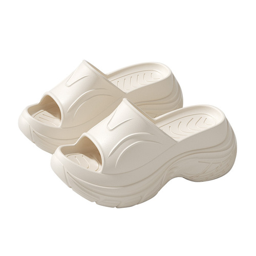 High Heel Slippers Women Summer Outdoor Beach Lightweight EVA Thick Bottom Slippers for Women New Style 