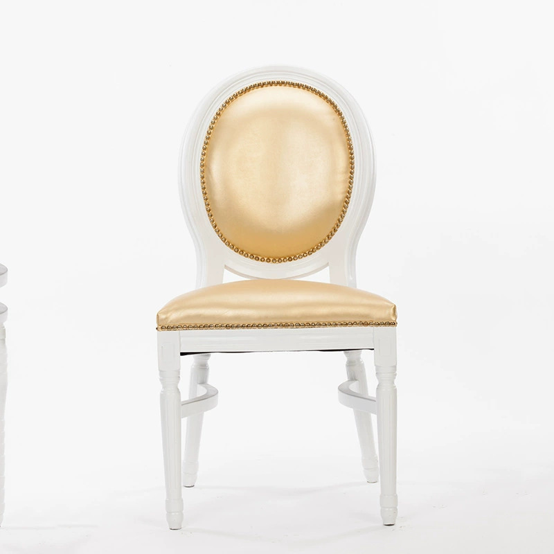 Silla de comedor de hotel, silla de café, silla de espaldas redondas retro idílica europea