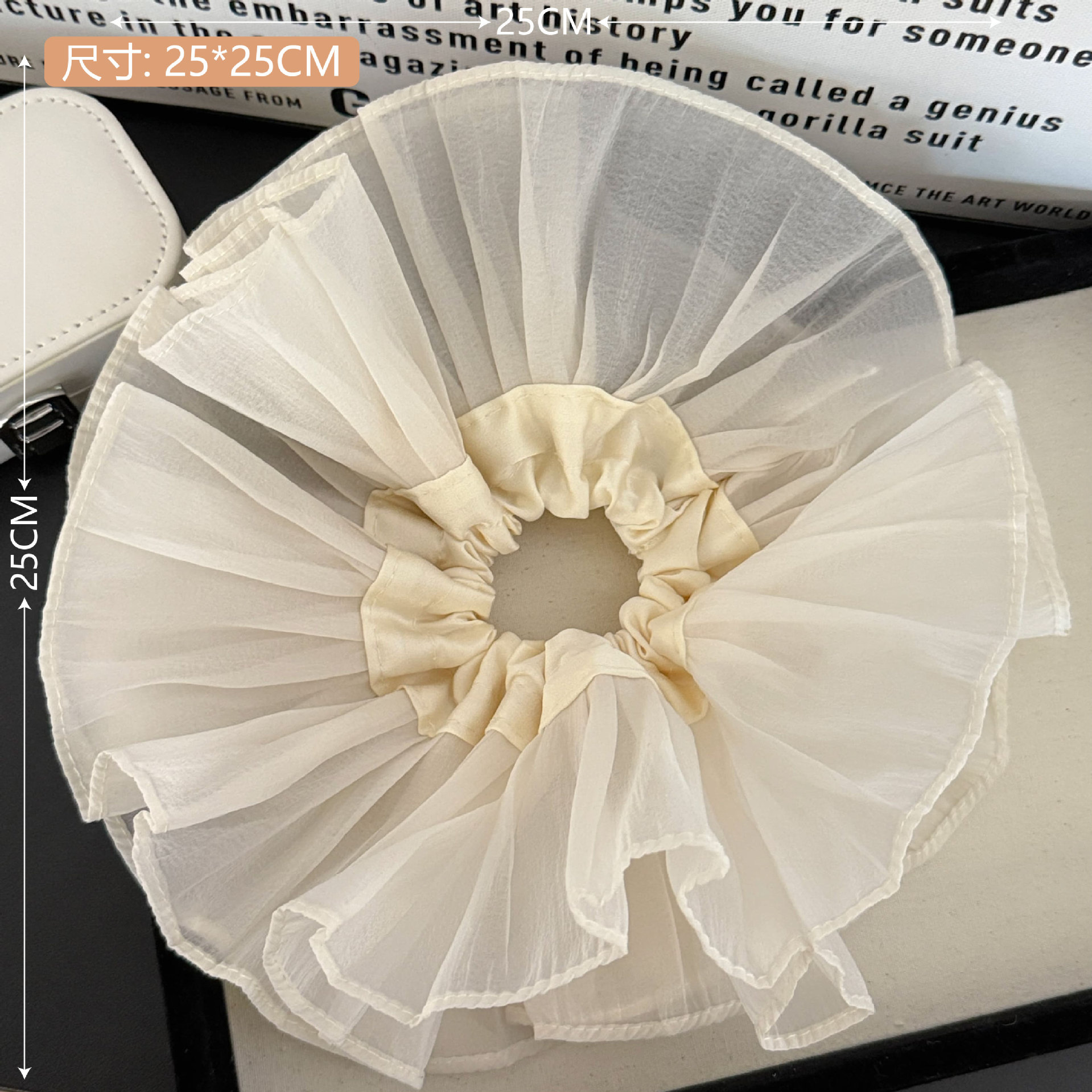 Coreano satén rayas super grandes anillo de cabello de intestino grande chica alta sensación de cabello de cuerda de pelo bola de cabeza adornos de cabello al por mayor