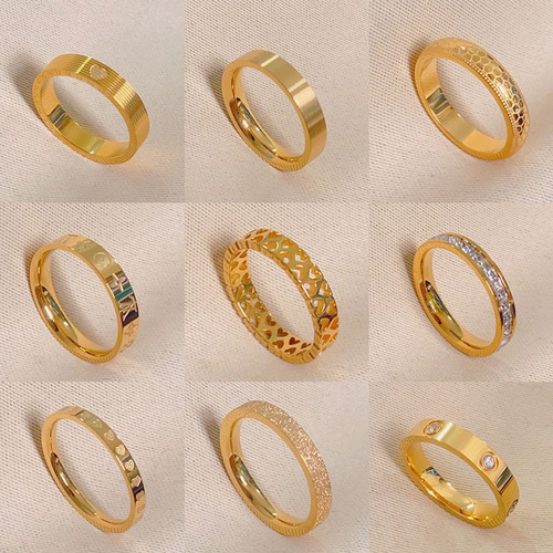 Titanium steel ring for both men and women, classic style, new Chinese small design, simple band, non-fading, couple's index finger rings, non-fading