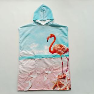 New Hot Selling 3D Digital Printing Hooded Casual Large Size Couple Sweatshirt European and American Fashion Water-Absorbent Quick-Drying Bathrobe