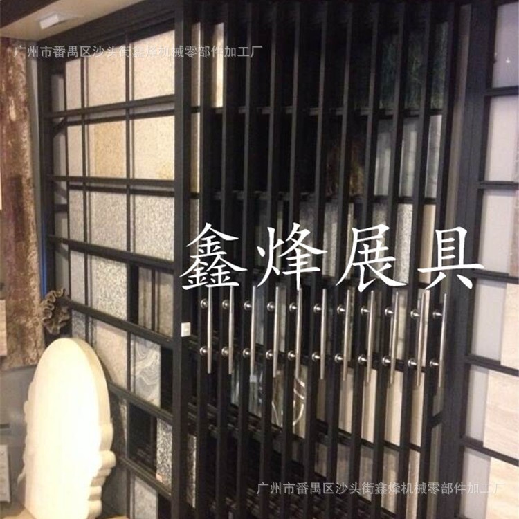 300*600瓷砖插槽抽拉展柜 木地板展架 墙砖地砖展示架扣板推拉柜