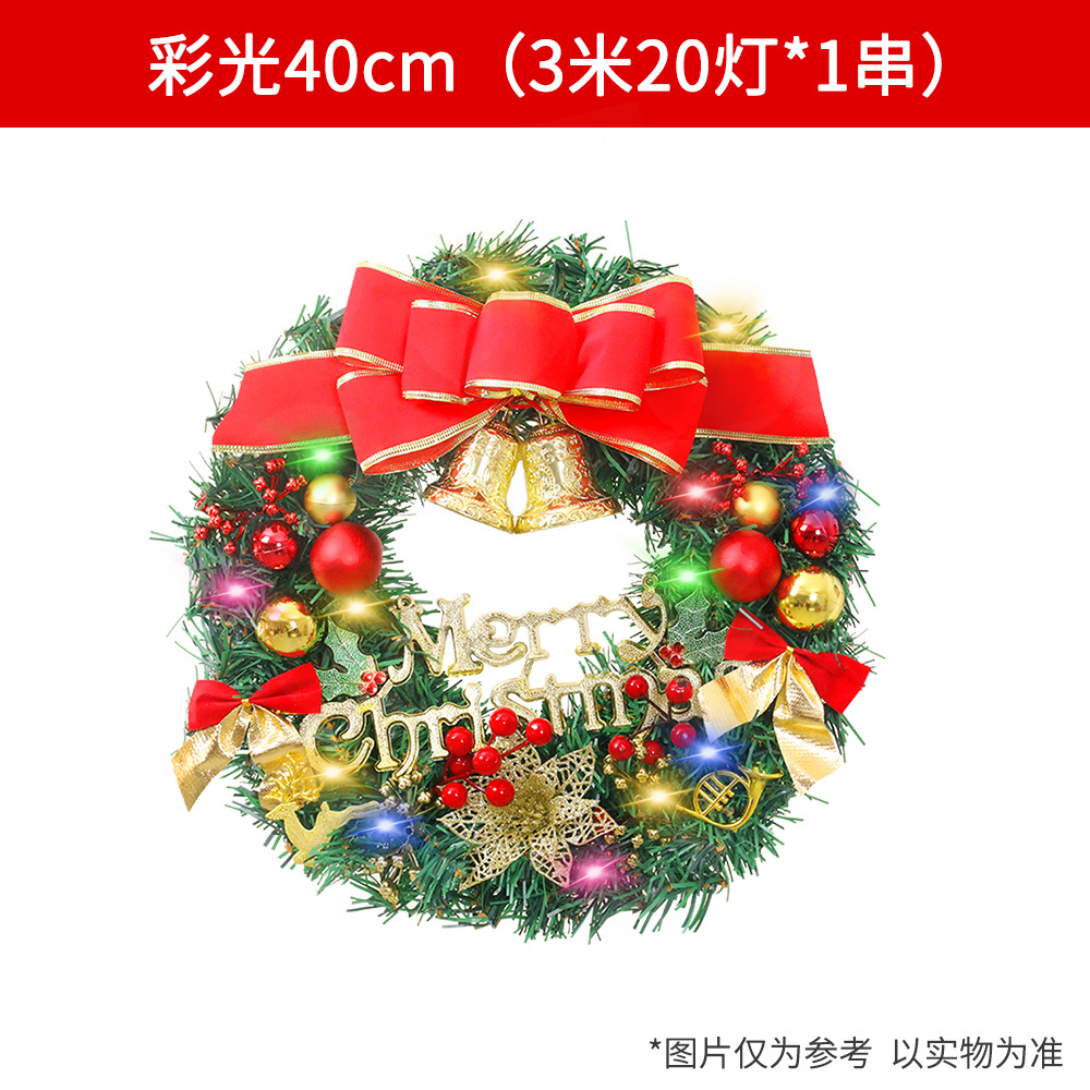 Decoraciones de Navidad con luces guirnalda ventana diseño puerta colgante cálido anillo ratán luz sitio diseño apoyos guirnalda