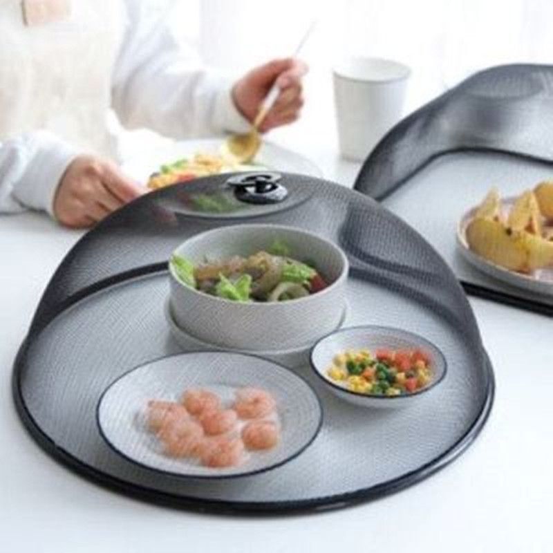 Internet Celebrity Stainless Steel Food Meal Cover Household Dining Table Anti-Mosquito Cover Dust Cover Square Round Dish Cover Anti-Fly Cover