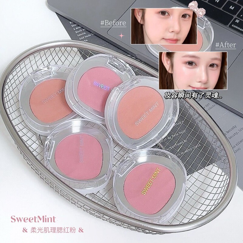 SWEET MINT Soft Texture Blush Powder, Low Saturation, Enhances Complexion, Satin Finish, Korean Style Atmosphere Blush Powder SWEET MINT Soft Texture Blush Powder, Low Saturation, Enhances Complexion, Satin Finish, Korean Style Atmosphere Blush Powder