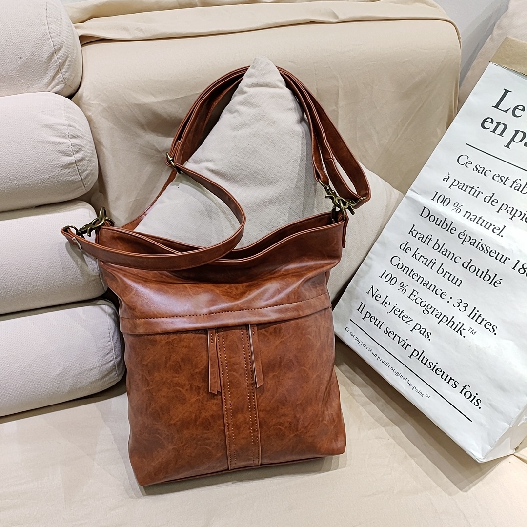 Women's Single Shoulder Crossbody Bag Soft Leather Gradient_voghion.com