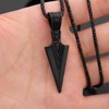 Triangle, necklace, retro arrow, accessory, European style