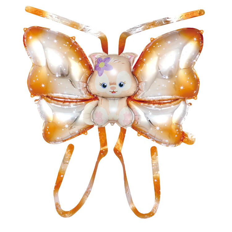Ángel mariposa alas globo película de aluminio lote mixto colorido mágico macaron inflable para niños puesto al por mayor flash