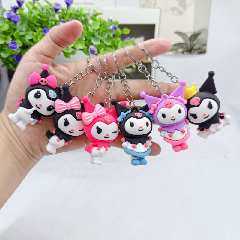 Miniso Sanrio Keychain Pendant Melody Cinnamon Dog Keychain Kt Cat Keychain Bag Pendant