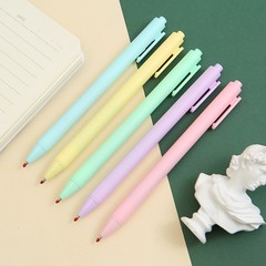 Macaron Color Pen with 0.5mm Black Core Neutral Pen, Simple Bullet Tip Office Learning Writing Tool, Push Button Pen