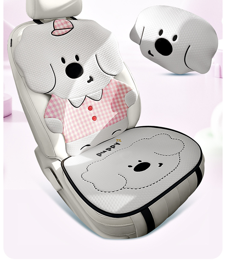 New Daidai Dog Car Seat Cushion, Universal for All Seasons, Single-Piece Driver's Seat Cushion, Cute Seat Cushion for Women