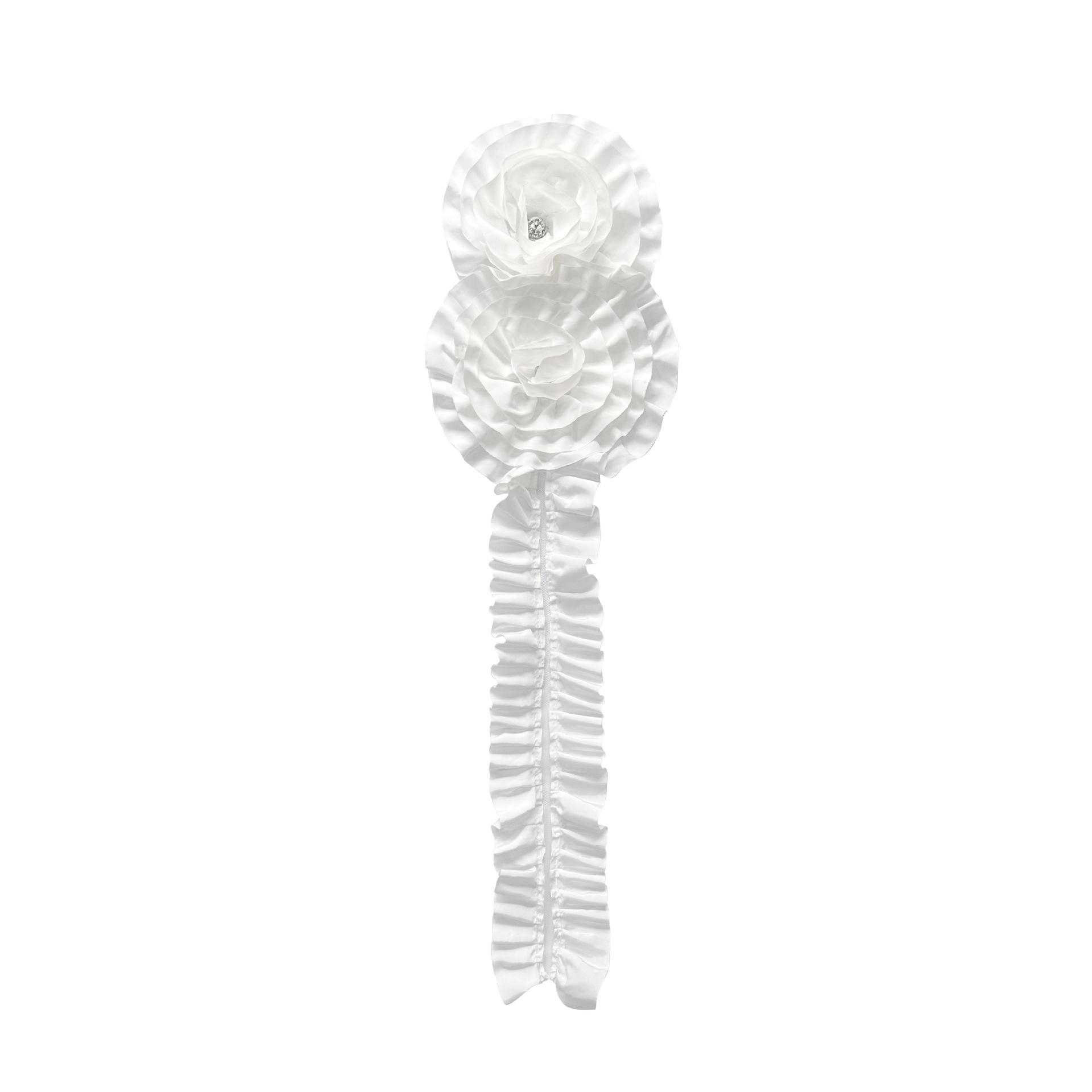 Flores decorativas tridimensionales de la industria pesada, pliegues de múltiples capas, camisas de ropa de celebridades de Internet, accesorios de ropa de actuación de baile latino, accesorios