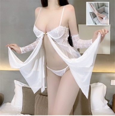 8813 흰색 + 흰색 오픈 양말