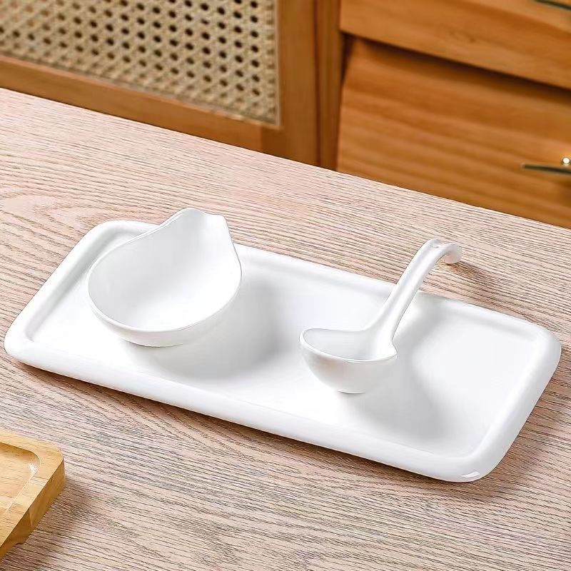 Juego de Platillos de Cerámica para Salsas Bajo Esmalte Redondo para Restaurante y Hotel