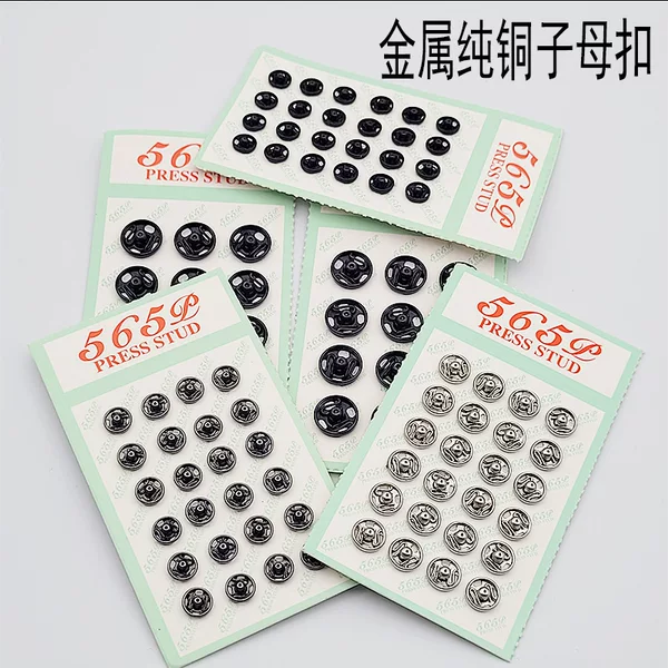 Metal snap button stainless steel snap button black snap button round concealed button snap button hand-stitched snap button invisible button