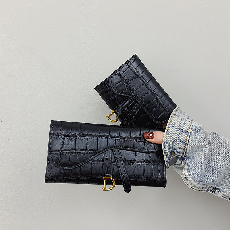 Women's Wallet Long and Short Style Simple Trendy Buckle Foldableing Stone Pattern Multi-Card Slot Card Holder Short Small Wallet Coin Clip Women's Wallet Long and Short Style Simple Trendy Buckle Foldableing Stone Pattern Multi-Card Slot Card Holder Short Small Wallet Coin Clip