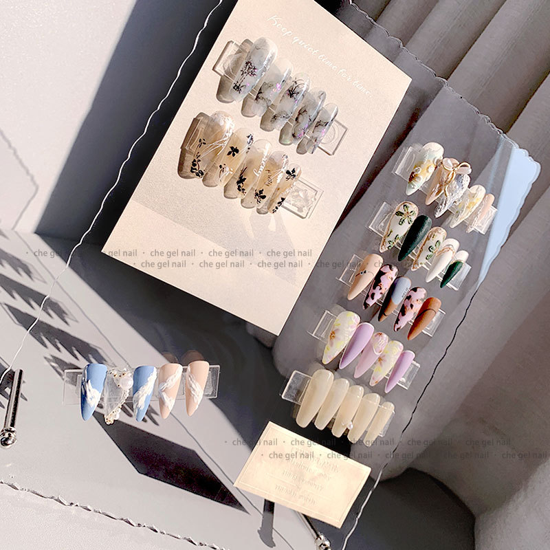 Nuevo encaje borde tablero de exhibición soporte de exhibición ins Internet celebridad uñas fotografía apoyos acrílico trabajo pieza de uñas