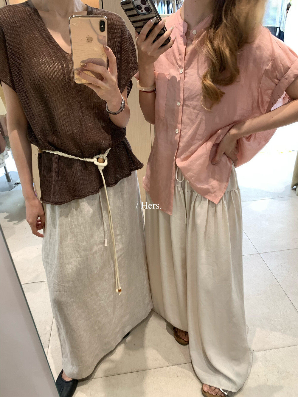 Áo sơ mi nữ tay ngắn cổ tròn chất liệu ramie phong cách tối giản — màu đen, Sữa vàng, màu hồng, màu mơ chi tiết 18
