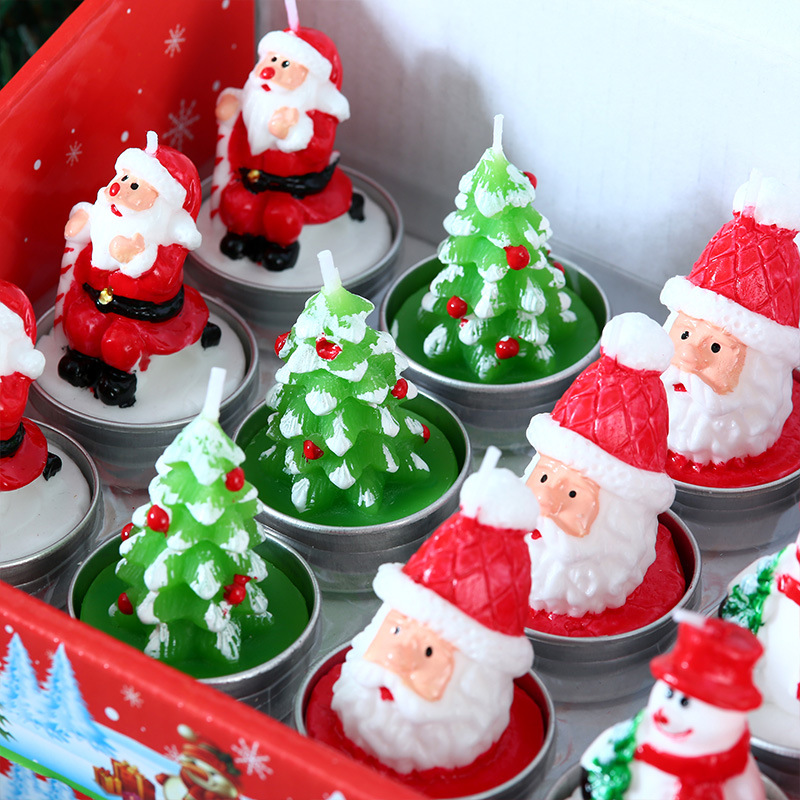 Christmas Cute Christmas Tree Santa Claus Paraffin display picture 2