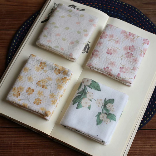 33 colors pure cotton tea towel square Japanese style clean square small fresh cotton gauze handkerchief Kung Fu tea set coaster accessories