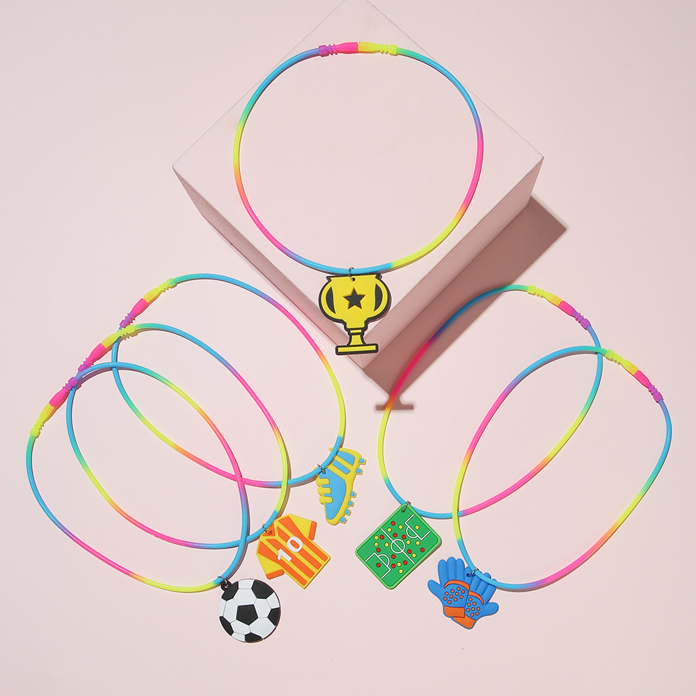 Fashion Football Shoe Silica Gel Epoxy Necklace