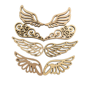 Origin supply angel wings wood chip non-hole patch children's painting material in stock creative style