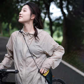 小个子运动休闲宽松防晒外套女夏季2024新款薄款户外冲锋衣登山服