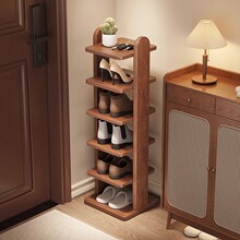 鞋架家用门口多层入户室内简易窄鞋柜小型全实木收纳鞋子置物架子