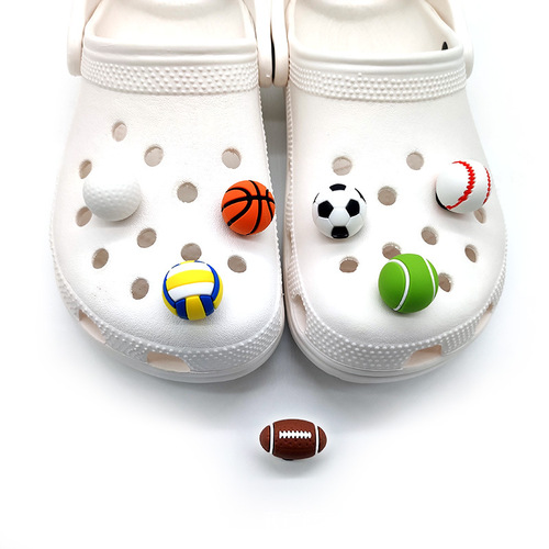 3D Stereo Hole Shoes Decorative Accessories, Shoe Flowers, Shoe Clips, Creative Football Basketball Volleyball