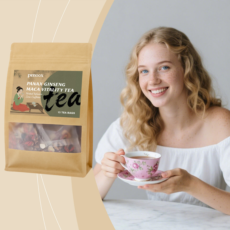 Pmoox Herbal Energy Supplement Tea Provides Rich Nutrients to Invigorate the Spirit and Boost Vitality