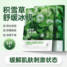 积雪草面膜舒缓褪红晒后冰膜依克多因熬夜修护补水保湿贴片式