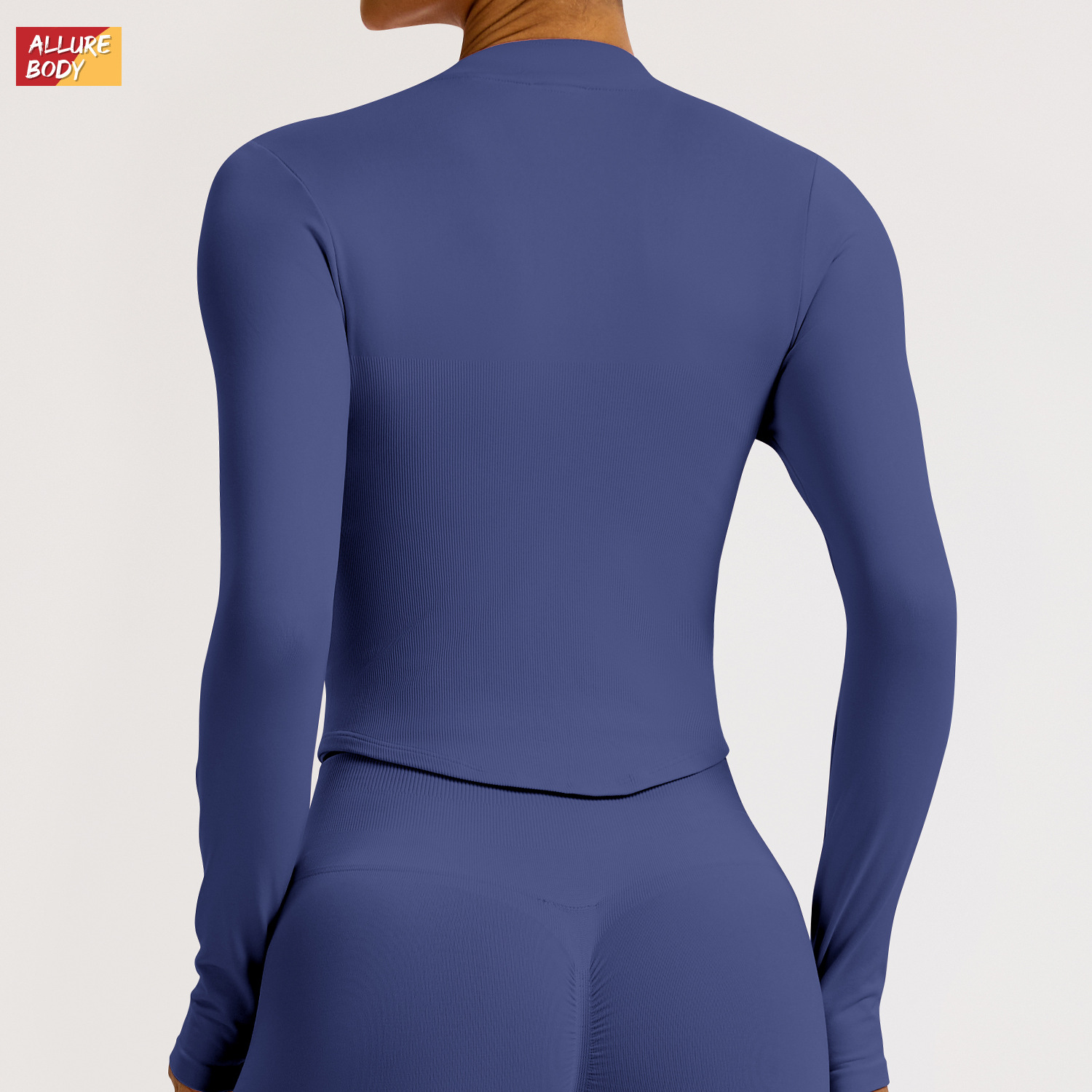 Cross-border slim zip collar manga larga chaqueta de yoga acondicionamiento físico al aire libre chaqueta deportiva ajustada ropa de yoga de secado rápido mujer