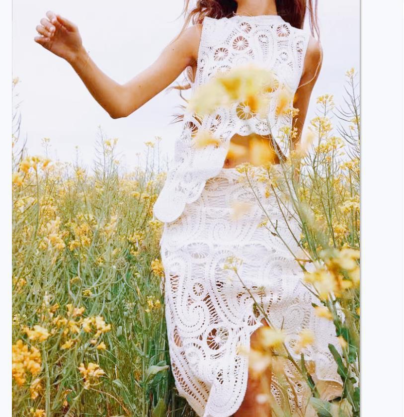 Fashion Knitted Crop Top and Midi Skirt Set 1