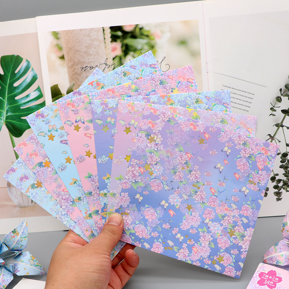 절묘한 금박 꽃 (14 장)