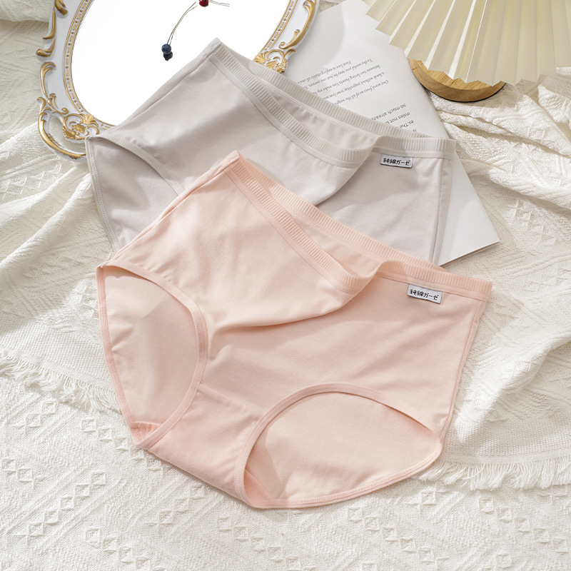 Fábrica al por mayor de las mujeres ropa interior de algodón cómodo transpirable calzoncillos Mediados de cintura color sólido más calzoncillos de tamaño