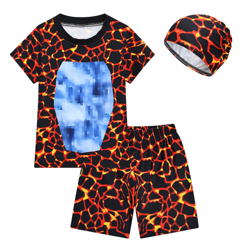New Children's Printed Short-sleeved cosplay Gorilla Label Boys and Girls Short-sleeved T-shirt Casual Round Neck