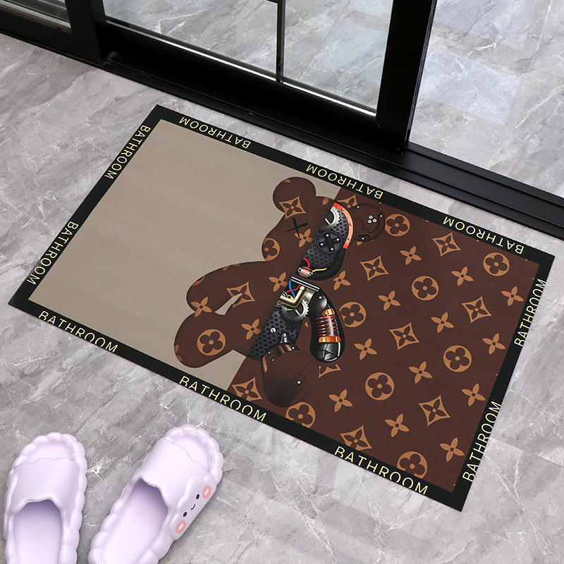 Alfombra de suelo transfronteriza alfombra de suelo antideslizante de baño de color sólido alfombra de barro suave de diatomita simple cocina alfombra de suelo de baño