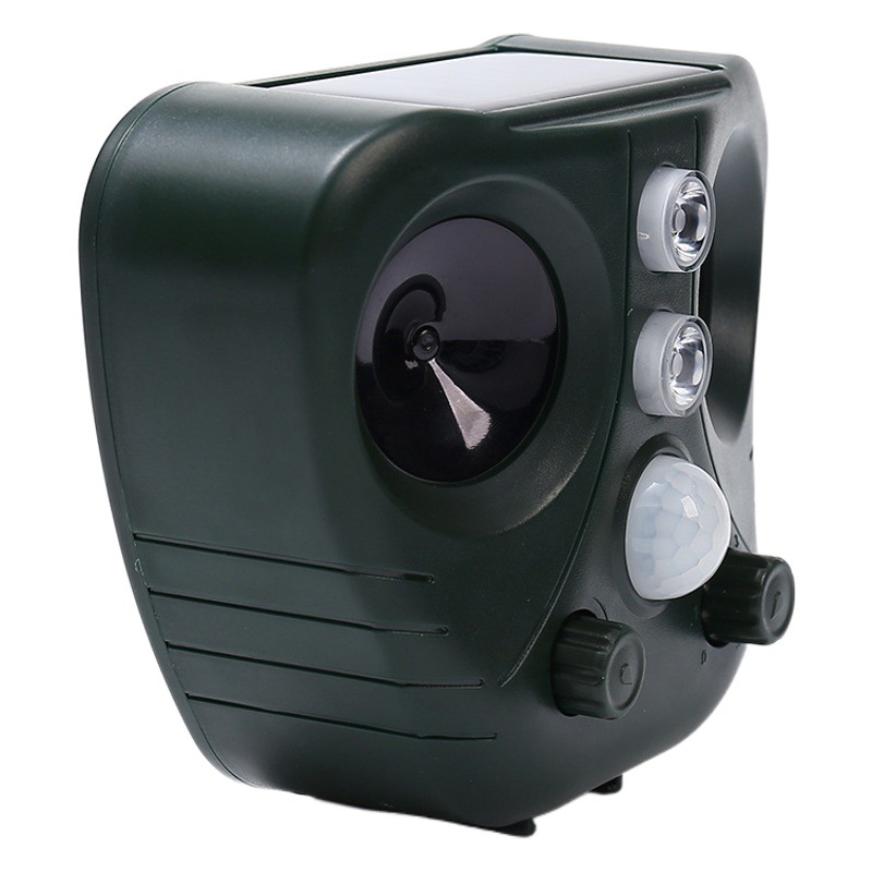 Repelente solar para exteriores, repelente de perros, repelente de ratas, repelente ultrasónico de pájaros con sonido y luz, repelente de animales para exteriores image 1